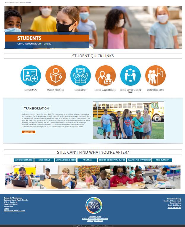 BCPS Student Page Pine Grove Middle